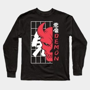 Japan Oni Demon Mask Long Sleeve T-Shirt